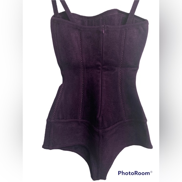 Alaia - Corset Bodysuit Iconic Runway 1991 Plum Size Small Amazing Condition! - Picture 4 of 10